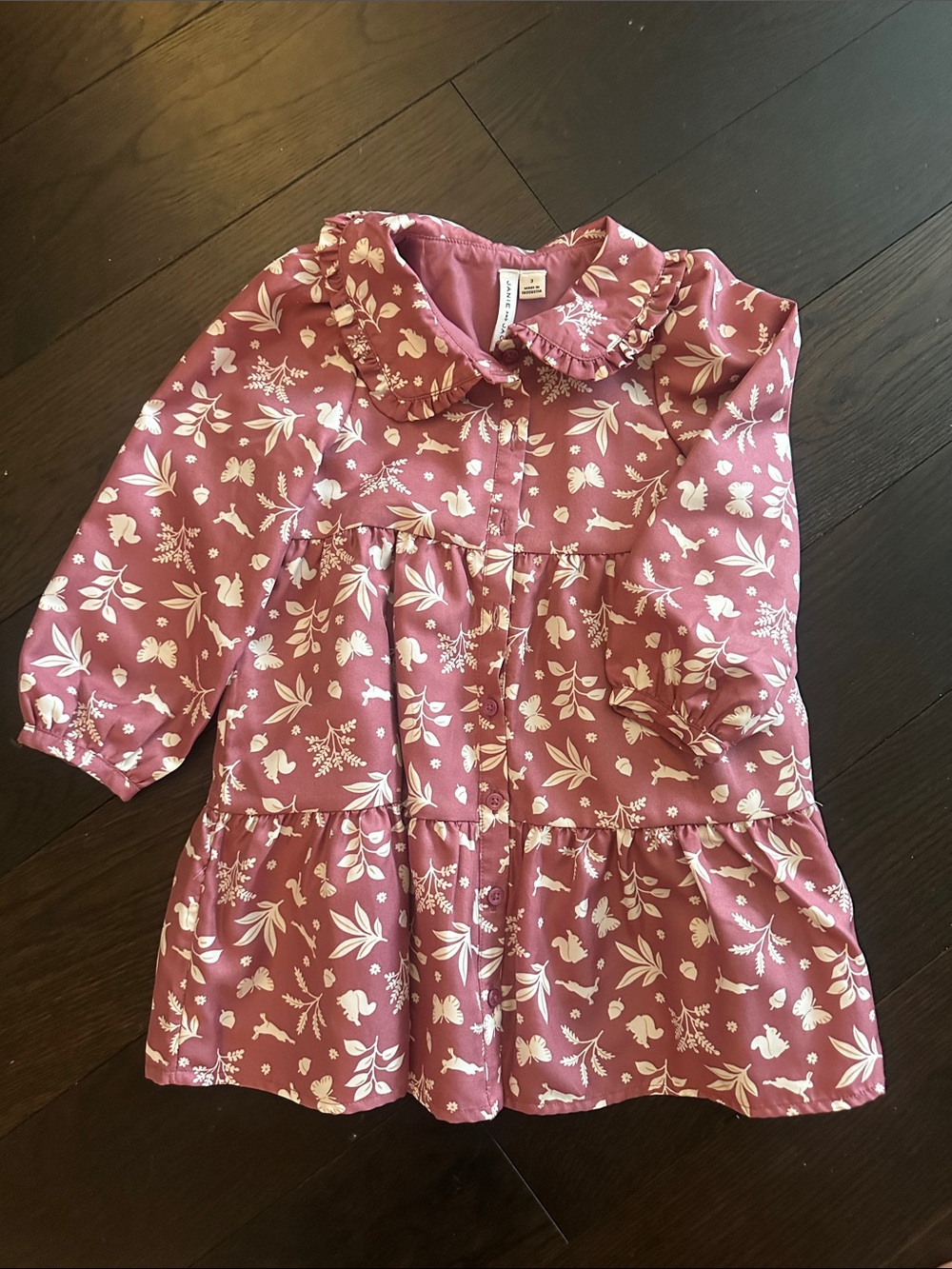 Janie and Jack Mauve Dress with Peter Pan Collar size 3T
